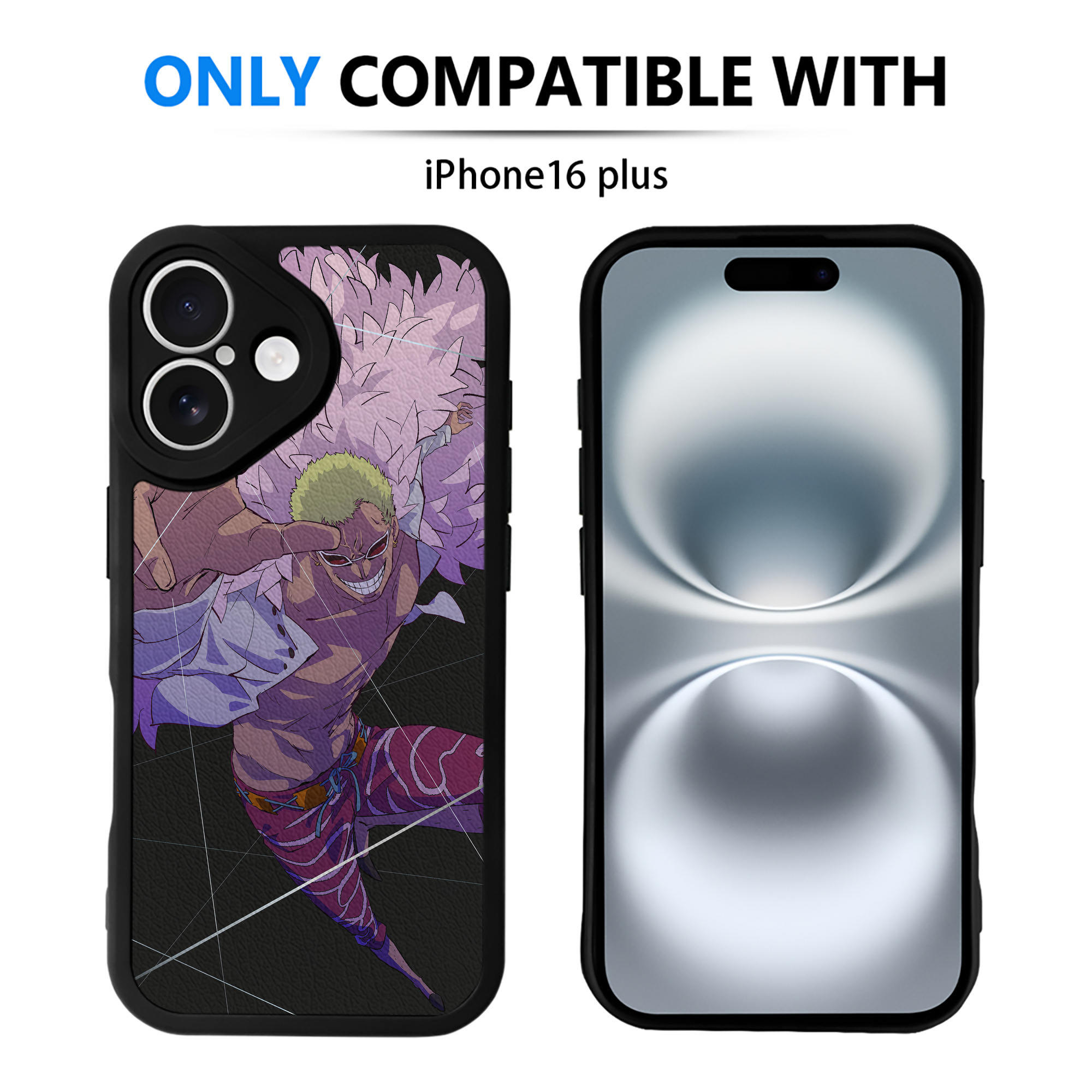 （画像用） ワンピース ONE PIECE 【iPhone 16シリーズ対応】シリコンスマホケース（レザー調） 材質：シリコン